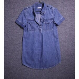 Equipment Femme Rory Dress Women XS Blue Chambray Denim Jean Shirt SS Mini‎ EUC